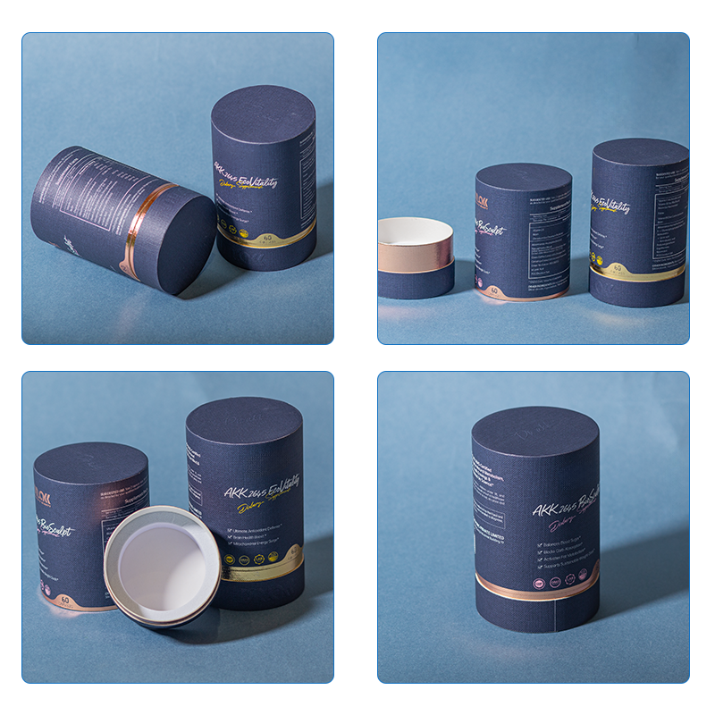 Custom-printed eco-friendly cylindrical essential oil bottles and perfume packaging tubes