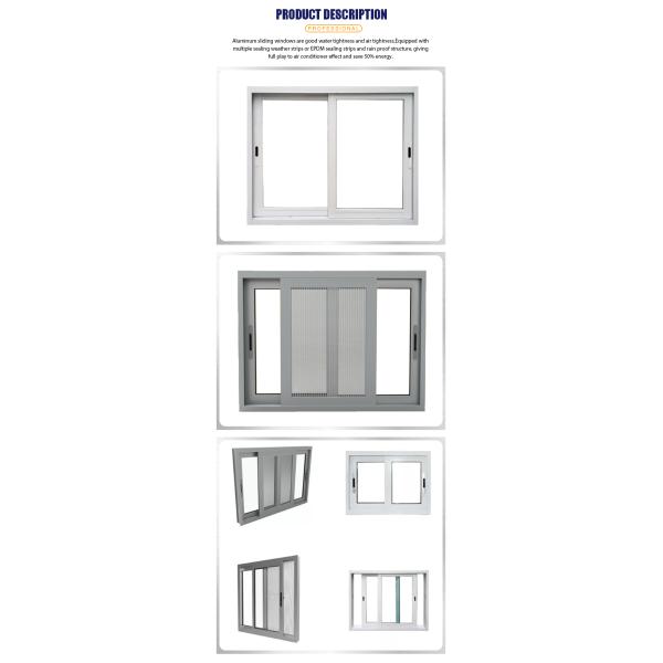Customized Size Vertical Sliding Window with Horizontal Opening Pattern and Mosquito Net
