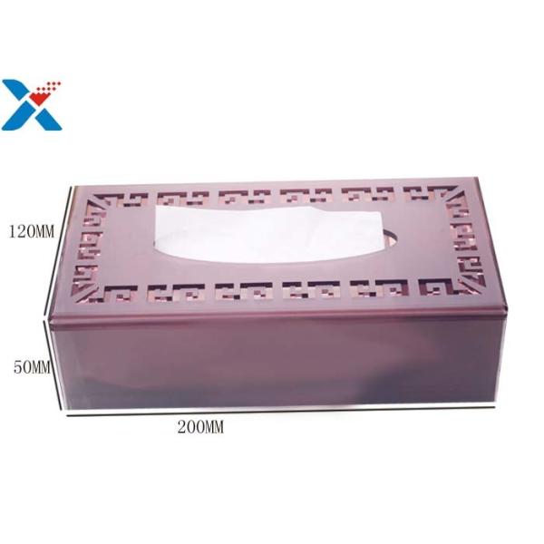 High Hardness Acrylic Packaging Box / Hotel Tissue Box ROHS Certified