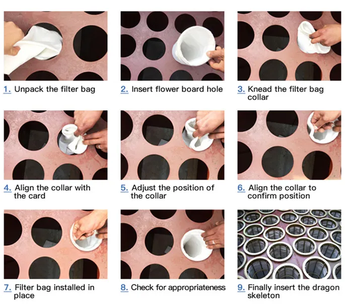 Polyester P84 Filter Bag Featuring Singeing Calendering and PTFE Dipping Treatment for Enhanced Durability and Filtration Performance