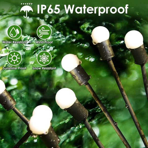 Solar Powered Modern Style Firefly Outdoor Lights With Motion Sensor