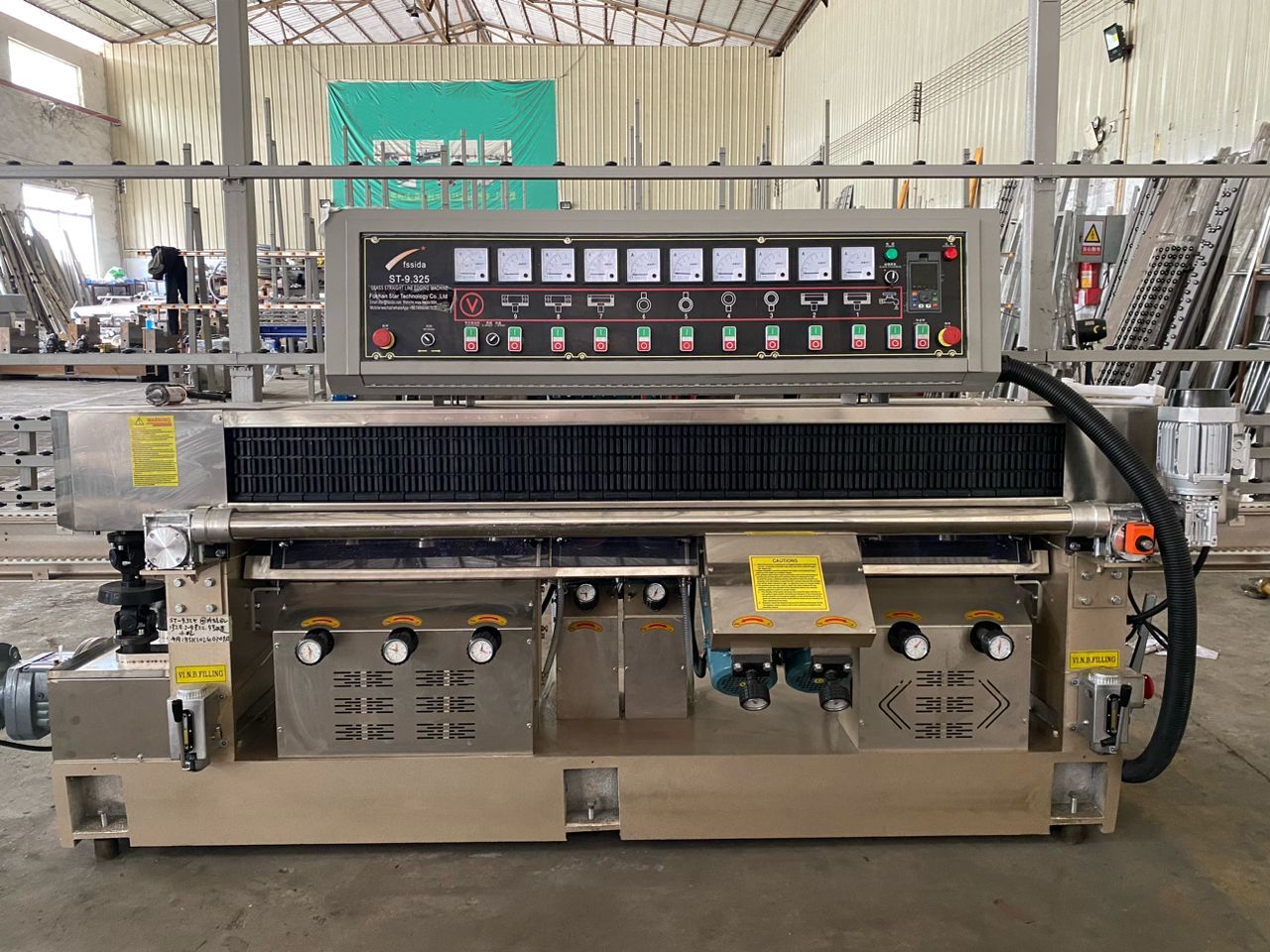 Fully Automatic Glass Straight Edging Machine , Flat Glass Processing Equipment 2800kg