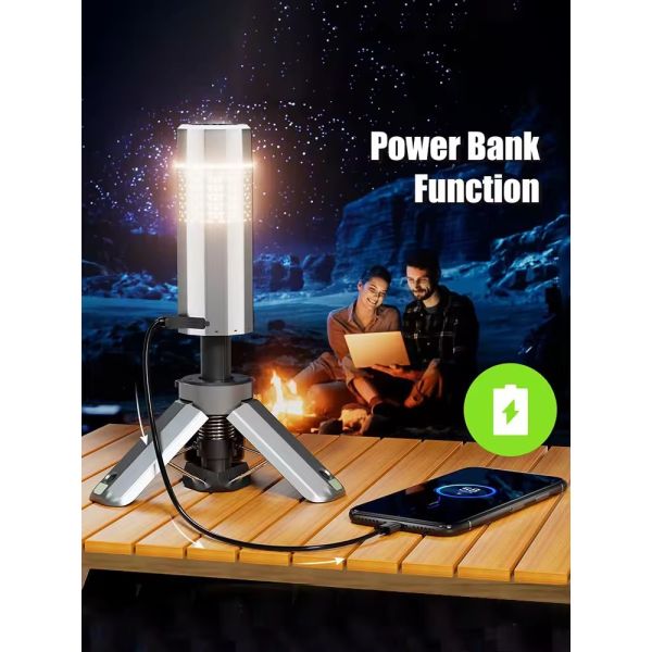 High Capacity Emergency Telescopic Outdoor Light Extendable LED Rechargeable Camping Lantern