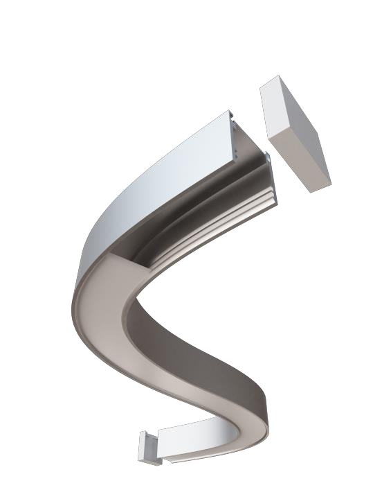 YD-2425bendable by hand LED profiles flexible LED profiles