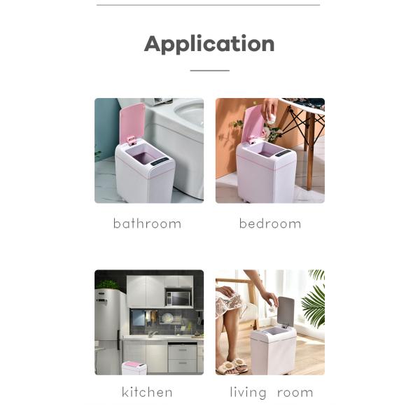 Plastic Automatic Touchless Smart Trash Can Sensor Waste Bin for Home and Institution