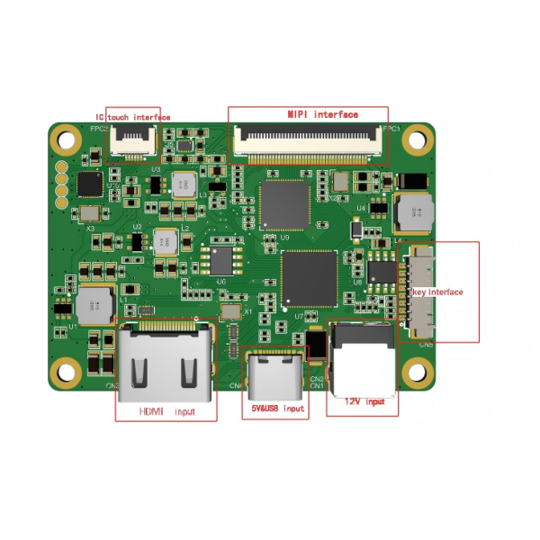 MIPI DSI Display Driver Board With HDMI 1.4 Input / 12V Power / 5V USB Interface