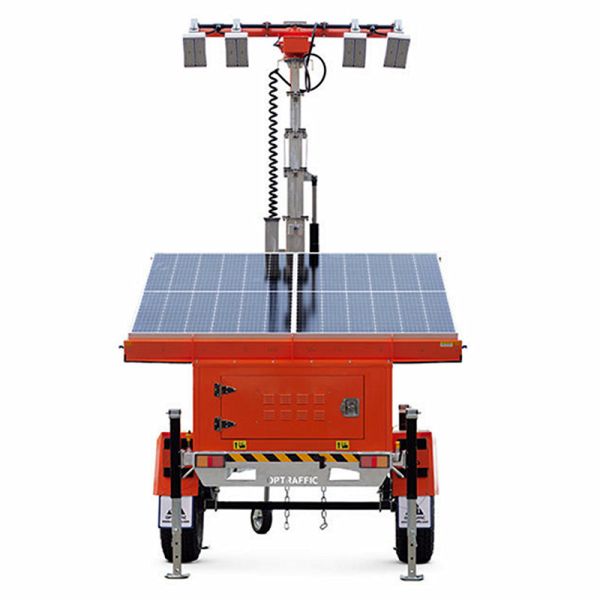 Mobile Lighting Tower Trailer Mounted Solar LED Light Tower Infrastructure Projects Solar Lights for Driveway
