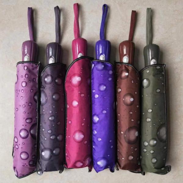Triple Fold Semi Automatic Umbrella with Unique Pattern Design and 97cm Open Diameter