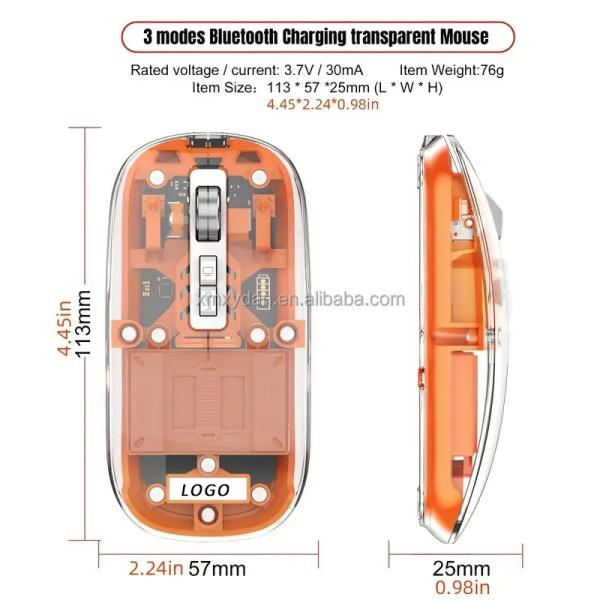 RECHARGEABLE Wireless Ergonomic Mouse for Computer Laptop 2.4G Backlight Wired Mouse