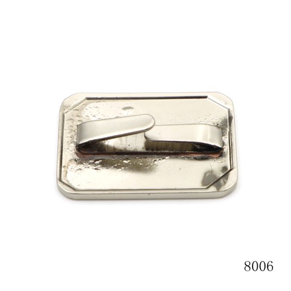 Rectangle Matte Silver Plating Metal Logo Label Plate Custom Engraved Name Plate for Bags