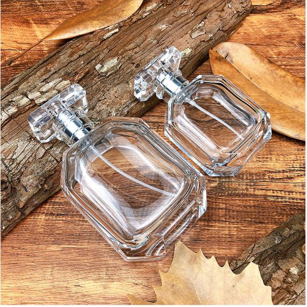 MSDS Refillable Perfume Spray Bottle 50ml 100ml Glass Sub Flat Round