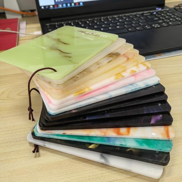 SGS Pattern Acrylic Sheet Marbled Translucent Elight Stone 3.0mm Thickness 118"