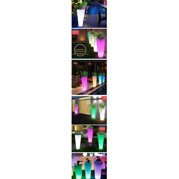 Remote Control Color Changing Led Flower Pot For Beverage Stores