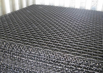 Square Opening Vibrating Wire Mesh Screen Steel Woven Aggregate Processing
