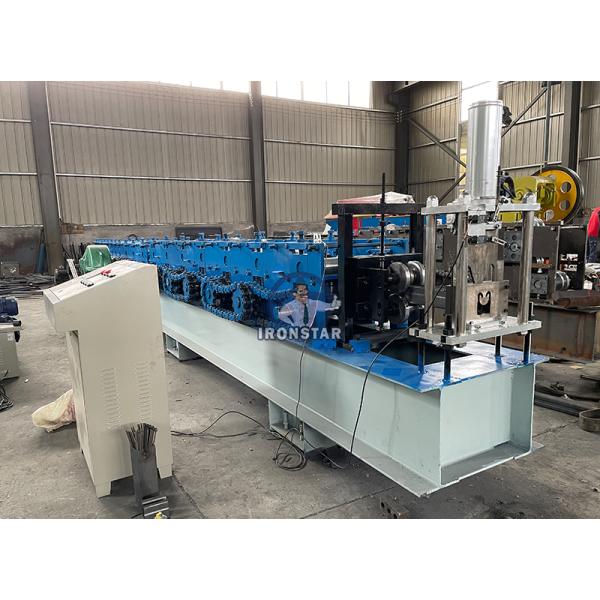 Automatic Guide Rail Roll Forming Machine for galvanized steel C guide rails with adjustable thickness and customizable size options