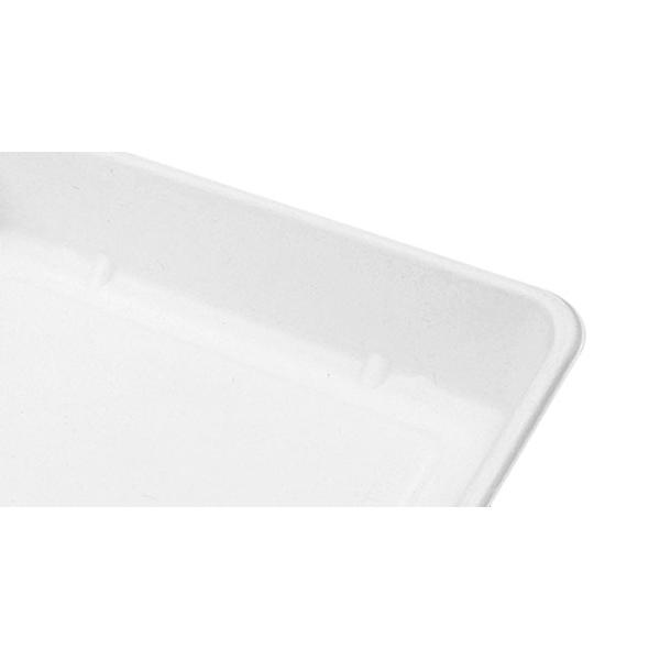 30 Oz Compostable Deep Dish Plates, Rectangle Disposable Plates Trays For Burger, Nacho, Taco Salad, Popcorn Snack