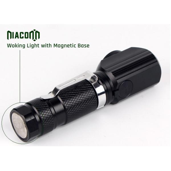 Rechargeable Military Led Flashlight With 90 Degree Angle Magnetic Base