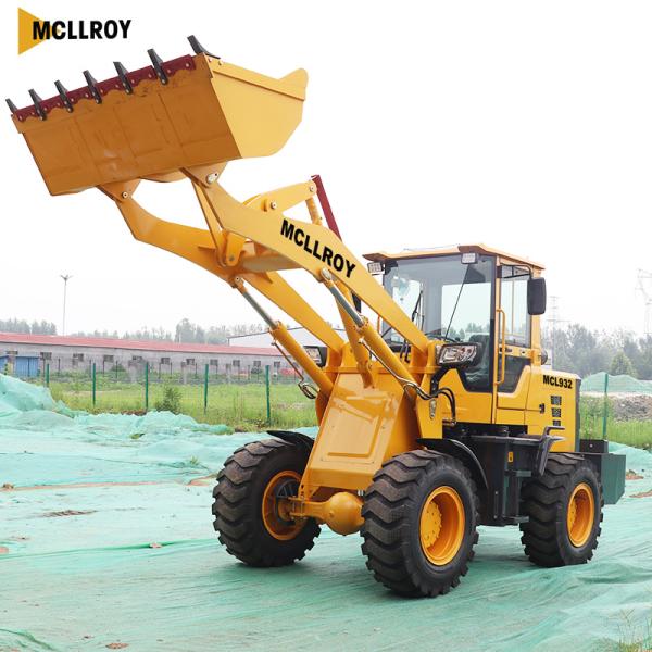 Compact Articulated 2 Ton Wheel Loader 58kw 79hp Power For Construction