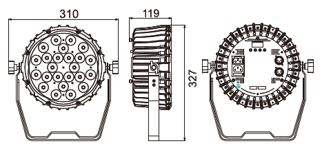 Dimmable LED Par Can Stage Lights