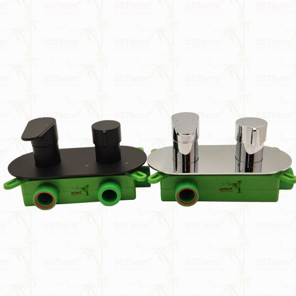 PPR 5 Ways Black Plated Mixer Shower Valve for Temperature & Flow Control