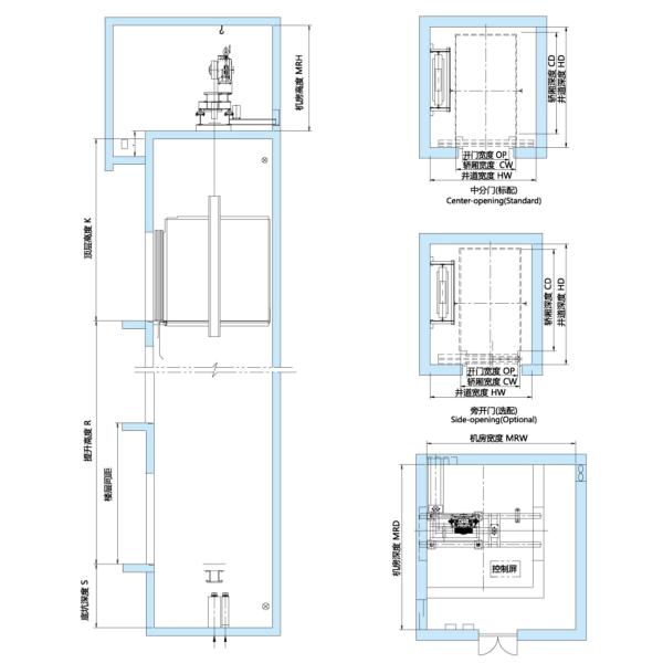Speed 1~2.5m/s Safe And Stable High Speed Elevator / Low Noice Hospital Elevator