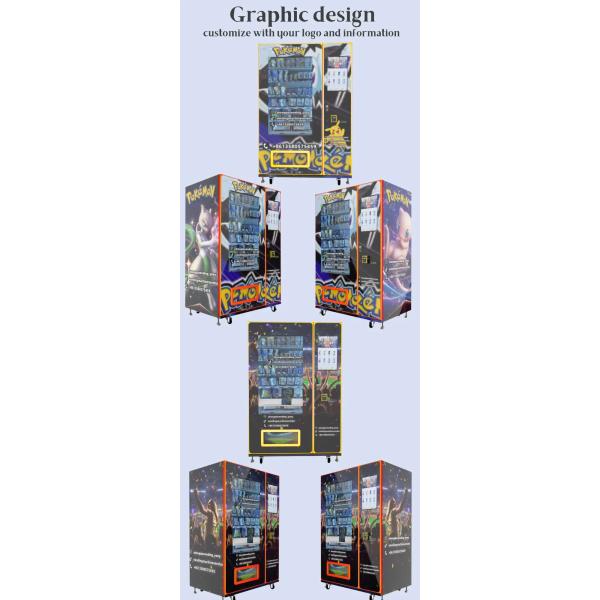 21.5'' Touch Screen Vending Machine for Trading Cards with Elevator Support with Canadian Bill and Coin and Credit Card