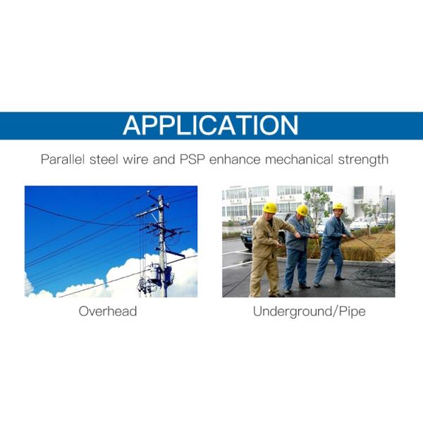 Underground Outdoor Fiber Optic Cable PE Jacketed