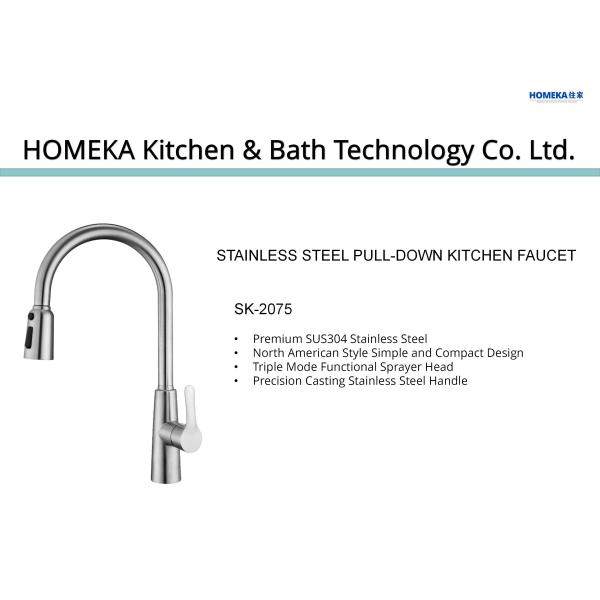 Triple Mode Retractable Sprayer Kitchen Bar Faucets for sink