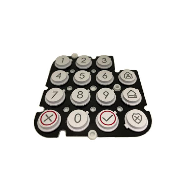 Customized Thickness Silicone Rubber Key with Optional Backlighting