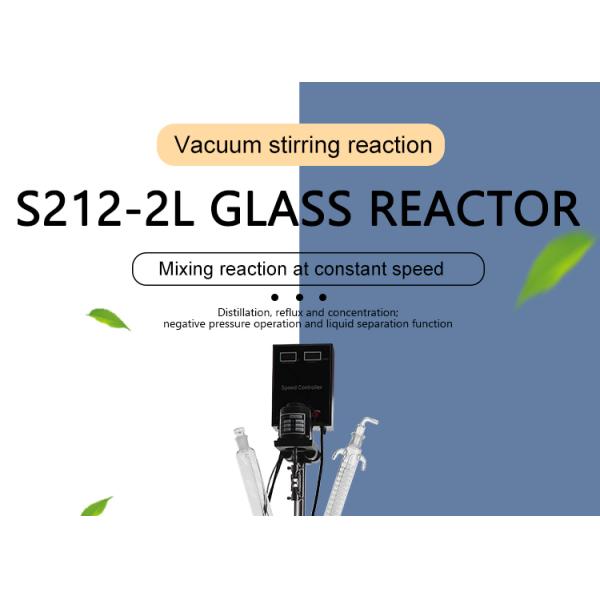 S212 2l Laboratory Double Layer Jacketed Glass Reactor