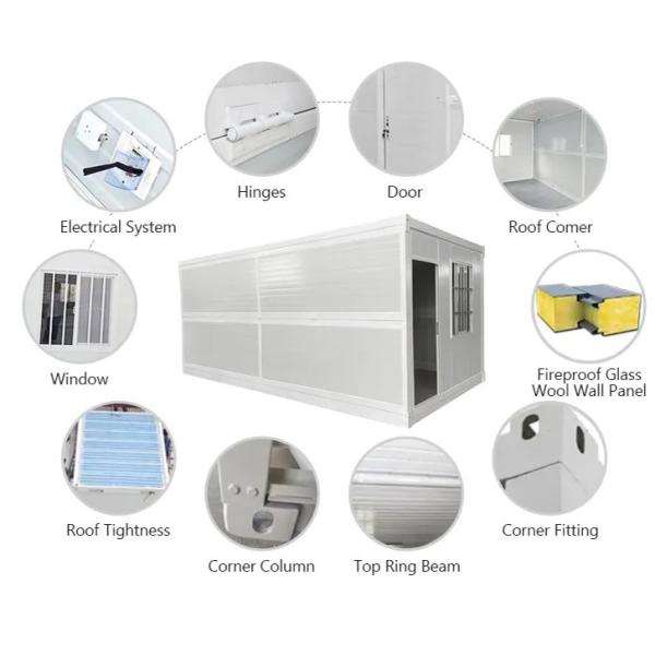 Mobile Folding Prefab Container House Portable Foldable