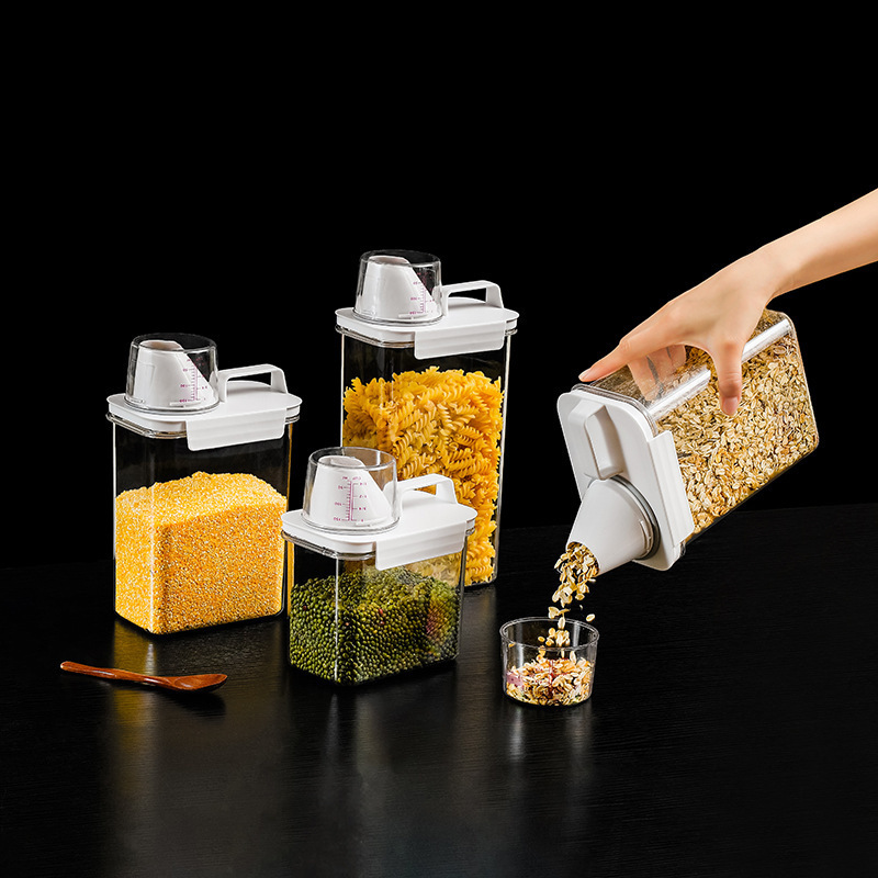 Wholesale Modern Design Kitchen Grain Storage Jars Rice Containers Dried Fruit Containers with Sealed Lid for Food Storage