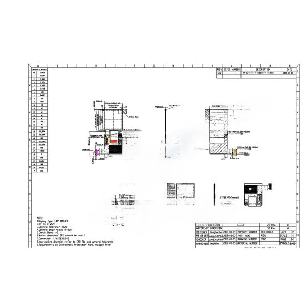 1.41 Inch AMOLED Display Module Built-in RM69330 Controller ZTW522 Controller