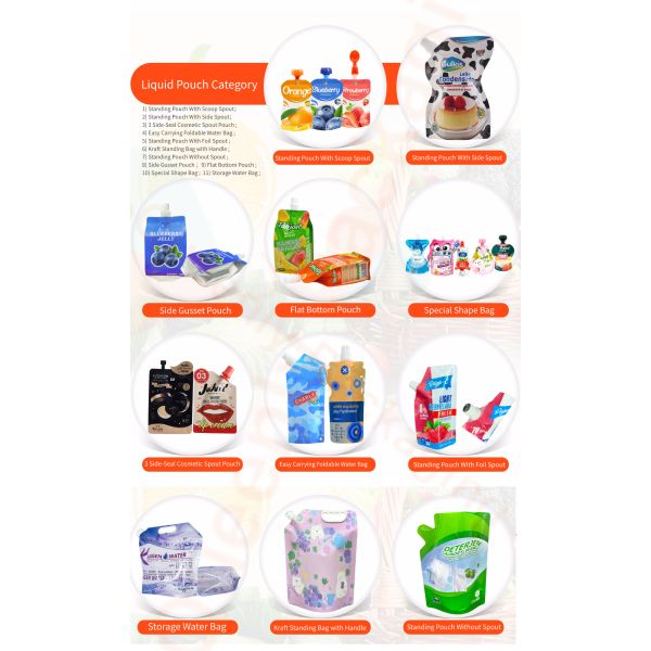 250ml Blueberry Spout Pouch Packaging Food Grade Grape Juice Pouches 6