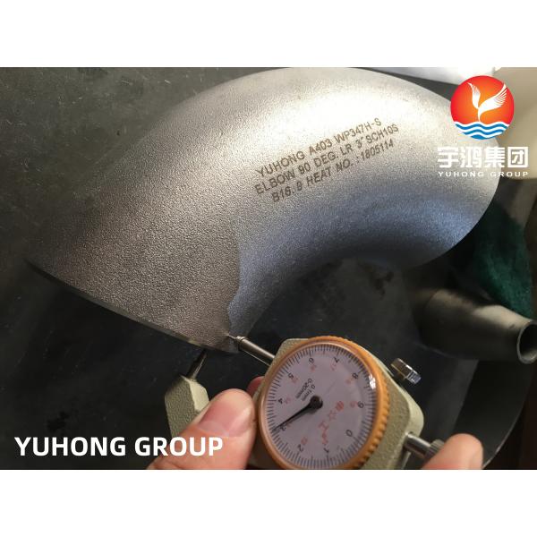 Pipe Fitting ASTM A403 WP347H Seamless S34709 90DEG LR Elbow B16.9