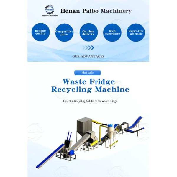 Automatic Processing Type Used Refrigerator Recycling Machines for Crushing and Dismantling