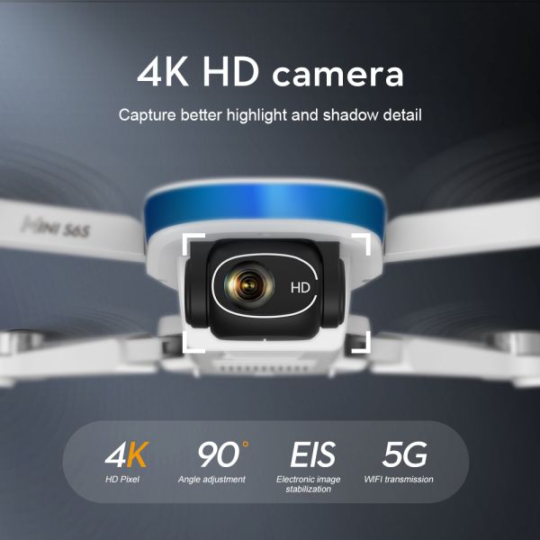 New S6S Brushless Motor Drone 6K HD Dual Camera RC Auto Obstacle Avoidance Professional Foldable Quadcopter