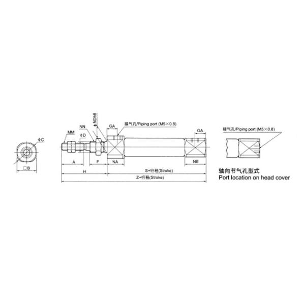 CJ2 stainless steel mini cylinder