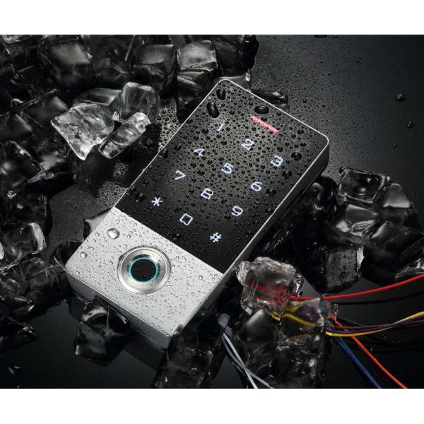 Robust Waterproof RFID Keypad Reader with Biometric Fingerprint Recognition - 24VDC