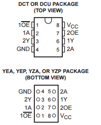 SN74LVC2G241DCUR DUAL BUFFER/DRIVER WITH 3-STATE OUTPUTS timer ic chip power ic chip