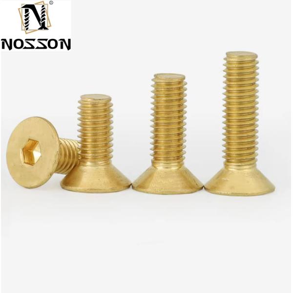 Highly Durable Custom Threads Brass Micro Hexagon Socket Head Screw with Plain Finish and ROUND Head Style