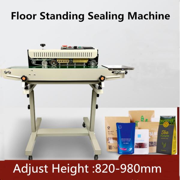 Vertical Floor Standing Sealing Band Sealer Machine For Plastic Bag Max Speed 12m/min