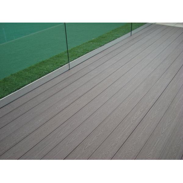Waterproof Hollow Composite Decking 150 X 25 Synthetic Black Composite Decking Boards