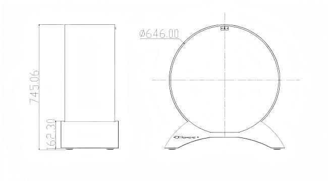 23.6 Inch Round Transparent OLED Showcase for Premium Countertop Visual Merchandising