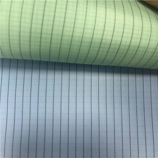 Uniforms Esd Clothing Material 100% Polyester Plaid Electrically Conductive Fiber Fabric