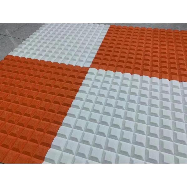 100% Polyester Fiber Carved Polyester Acoustic Panels Wall Decorative Modeling