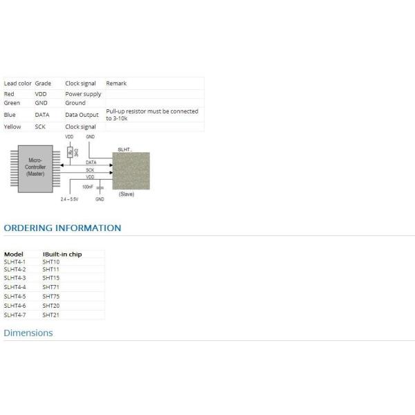 SLHT4-1 Protection Type Digital Humidity Sensor Industrial Sensor SHT10