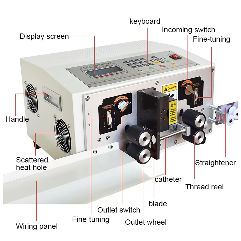 Computer Wire Stripping Machine Electronic Cable Peeling Machine Hard Wire Stripper for Data Wire and Power Cord Production
