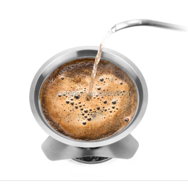 Reusable Handblown Glass Manual Drip Coffee Pot Maker Filter Baskets
