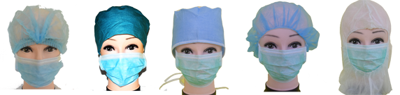24'' Disposable SPP Nonwoven Dental Bouffant Cap